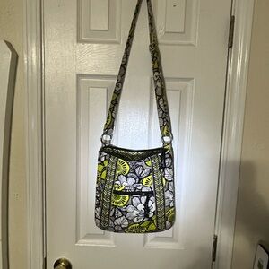 Vera Bradley satchel style bag with like green and white floral